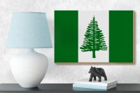 Holzschild Flagge Norfolkinsel 18x12cm Flag Norfolk Island Dekoration