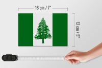 Holzschild Flagge Norfolkinsel 18x12cm Flag Norfolk Island Dekoration