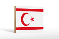 Holzschild Flagge Nordzypern 18x12 cm Flag Northern...