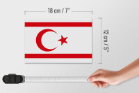 Holzschild Flagge Nordzypern 18x12 cm Flag Northern Cyprus Dekoration