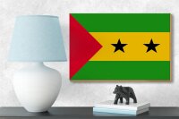 Holzschild Flagge São Tomé und Príncipe 18x12 cm São Tomé Dekoration