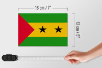 Holzschild Flagge São Tomé und Príncipe 18x12 cm São Tomé Dekoration