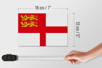 Holzschild Flagge Sark 18x12 cm Flag of Sark Dekoration
