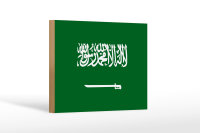Holzschild Flagge Saudi-Arabien 18x12 cm Flag Saudi...
