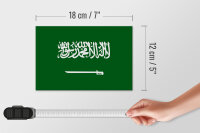 Holzschild Flagge Saudi-Arabien 18x12 cm Flag Saudi Arabia Dekoration