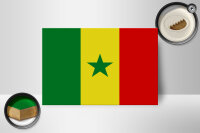Holzschild Flagge Senegal 18x12 cm Flag of Senegal Dekoration