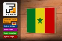 Holzschild Flagge Senegal 18x12 cm Flag of Senegal Dekoration