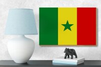 Holzschild Flagge Senegal 18x12 cm Flag of Senegal Dekoration