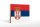 Holzschild Flagge Serbiens 18x12 cm Flag of Serbia Dekoration