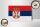 Holzschild Flagge Serbiens 18x12 cm Flag of Serbia Dekoration