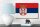 Holzschild Flagge Serbiens 18x12 cm Flag of Serbia Dekoration