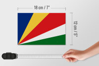 Holzschild Flagge Seychellen 18x12 cm Flag of Seychelles Dekoration