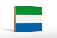 Holzschild Flagge Sierra Leones 18x12 cm Flag Sierra...