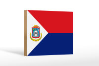 Holzschild Flagge Sint Maartens 18x12 cm Flag Sint...