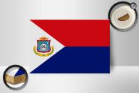 Holzschild Flagge Sint Maartens 18x12 cm Flag Sint Maarten Dekoration