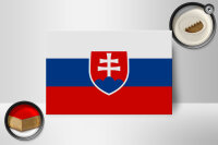 Holzschild Flagge Slowakei 18x12 cm Flag of Slovakia Dekoration