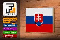 Holzschild Flagge Slowakei 18x12 cm Flag of Slovakia Dekoration