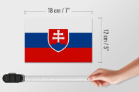 Holzschild Flagge Slowakei 18x12 cm Flag of Slovakia Dekoration
