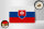 Holzschild Flagge Slowakei 18x12 cm Flag of Slovakia Dekoration