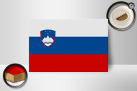 Holzschild Flagge Sloweniens 18x12 cm Flag of Slovenia Dekoration