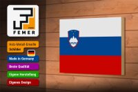 Holzschild Flagge Sloweniens 18x12 cm Flag of Slovenia Dekoration
