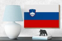 Holzschild Flagge Sloweniens 18x12 cm Flag of Slovenia Dekoration