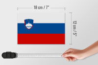 Holzschild Flagge Sloweniens 18x12 cm Flag of Slovenia Dekoration
