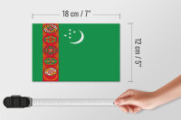 Holzschild Flagge Turkmenistans 18x12 cm Flag Turkmenistan Dekoration