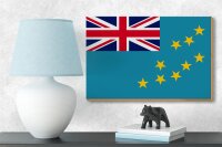 Holzschild Flagge Tuvalus 18x12 cm Flag of Tuvalu Dekoration