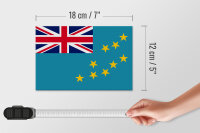 Holzschild Flagge Tuvalus 18x12 cm Flag of Tuvalu Dekoration