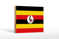 Holzschild Flagge Ugandas 18x12 cmFlag of Uganda  Dekoration
