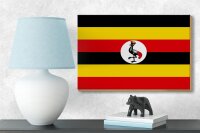 Holzschild Flagge Ugandas 18x12 cmFlag of Uganda  Dekoration