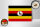 Holzschild Flagge Ugandas 18x12 cmFlag of Uganda  Dekoration