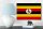 Holzschild Flagge Ugandas 18x12 cmFlag of Uganda  Dekoration
