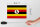 Holzschild Flagge Ugandas 18x12 cmFlag of Uganda  Dekoration