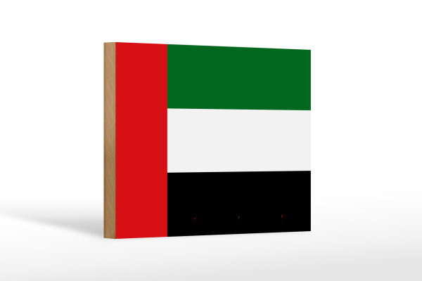 Holzschild Flagge Vereinigten Arabischen Emirate 18x12 cm Dekoration