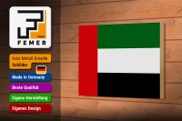 Holzschild Flagge Vereinigten Arabischen Emirate 18x12 cm Dekoration