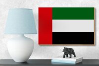 Holzschild Flagge Vereinigten Arabischen Emirate 18x12 cm Dekoration
