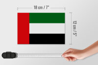 Holzschild Flagge Vereinigten Arabischen Emirate 18x12 cm Dekoration