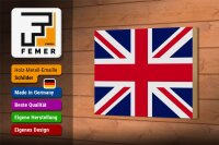 Holzschild Flagge Union Jack 18x12 cm Flag United Kingdom Dekoration