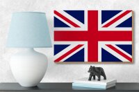 Holzschild Flagge Union Jack 18x12 cm Flag United Kingdom Dekoration