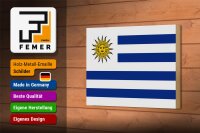 Holzschild Flagge Uruguays 18x12 cm Flag of Uruguay Dekoration