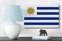 Holzschild Flagge Uruguays 18x12 cm Flag of Uruguay Dekoration