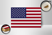 Holzschild Flagge Vereinigte Staaten 18x12cm United States Dekoration