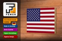 Holzschild Flagge Vereinigte Staaten 18x12cm United States Dekoration