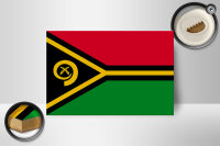 Holzschild Flagge Vanuatus 18x12 cm Flag of Vanuatu Dekoration