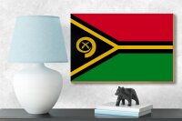 Holzschild Flagge Vanuatus 18x12 cm Flag of Vanuatu Dekoration