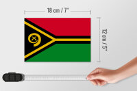 Holzschild Flagge Vanuatus 18x12 cm Flag of Vanuatu Dekoration