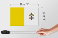 Holzschild Flagge Vatikanstadt 18x12 cm Flag Vatican City Dekoration