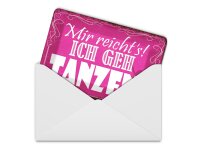 Blechpostkarte Spruch 14x10 cm mir reicht`s ich geh tanzen Deko Schild